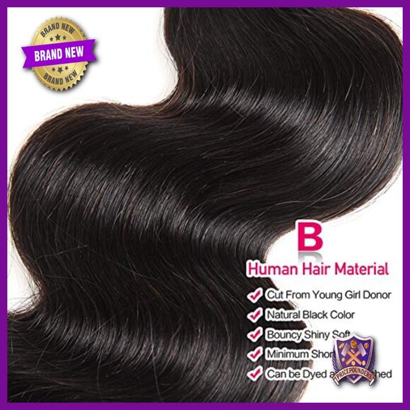 Brazilian Body Wave Human Hair Extensions 3 Bundles 16 18 20 Inches main image 3